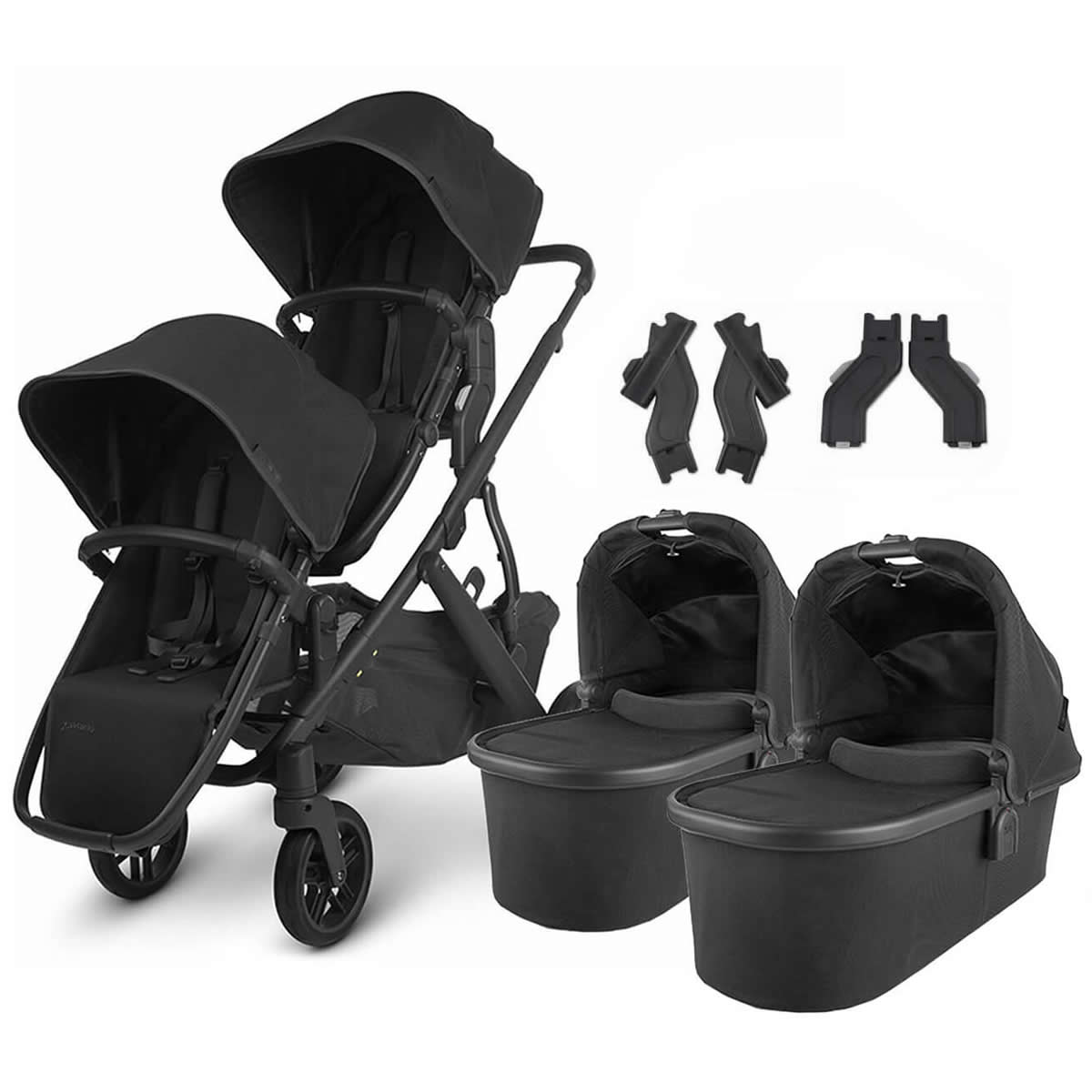 Uppababy vista deals single to double